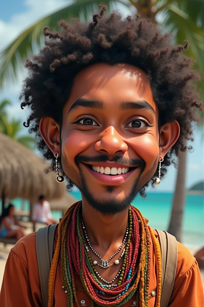 It generates a caricature-like image of the Colombian Raizal ethic