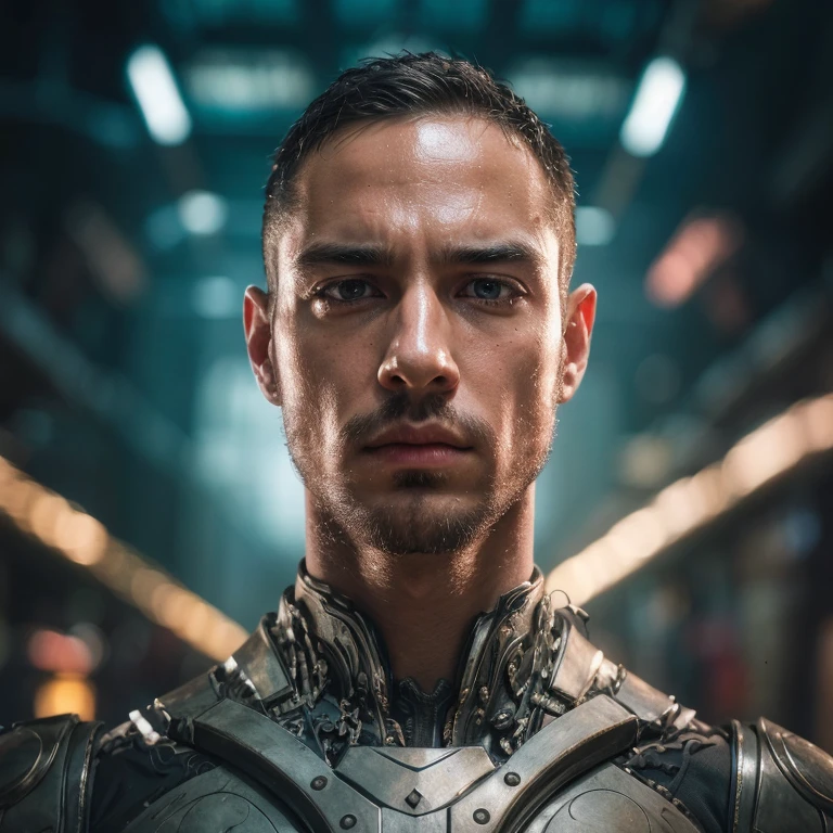 a man standing with arms crossed, intricate details, chiaroscuro lighting, photorealistic, highly detailed portrait, dramatic lighting, cinematic, sharp focus, natural skin tones, realistic facial features, visually striking, masterpiece, 8k, ultra-detailed