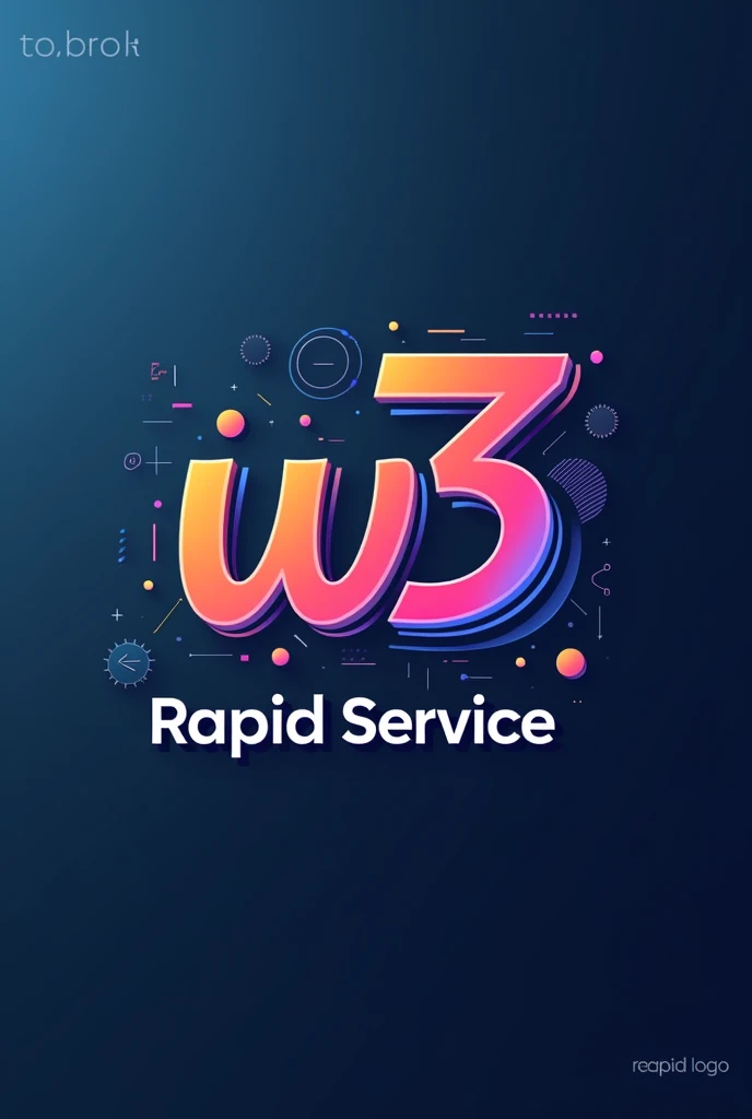 "w3 Rapid Service"
Merge the complete phrase  and create attractive, professional  creative hd beautiful coloring profile logo . use complete phrase
