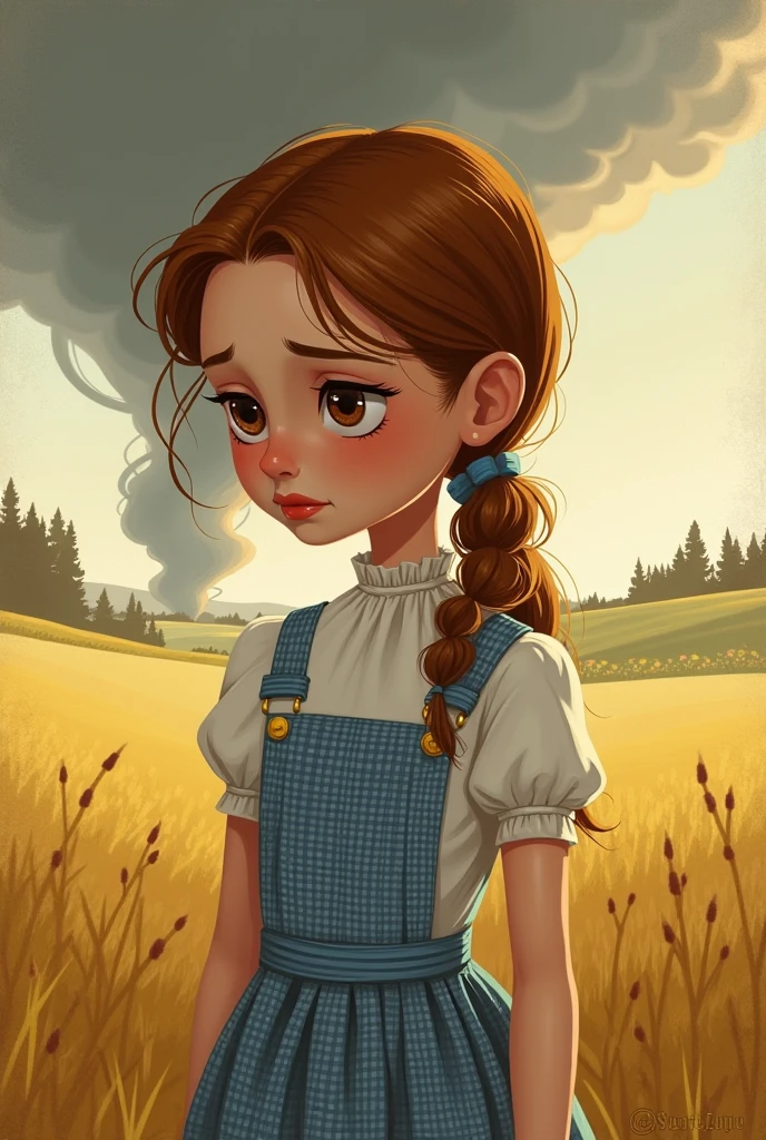 Dorothy Gale triste de O magico de oz versao cartoon