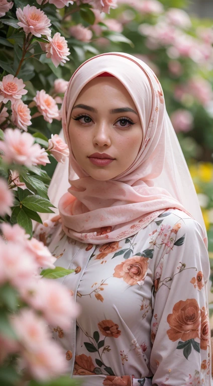 Big breast hijab, beautiful fingers, red gamis 