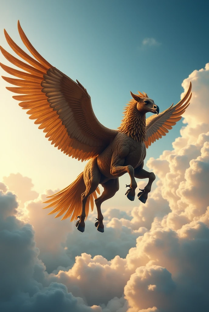 Realistic Hippogriff Flying