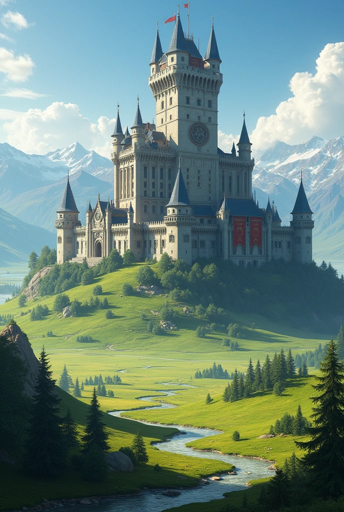 make a plain with castle