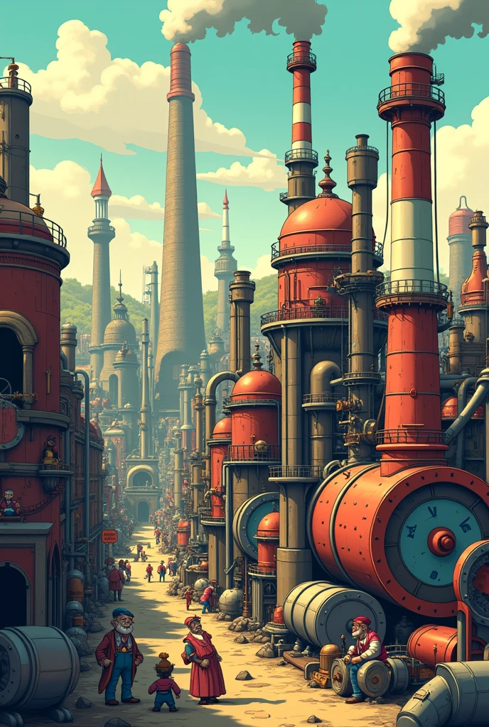 Cartoon about the industrial revolution