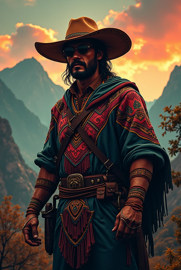 Create a logo that is about excellence and masculine tradition with a Mexican guerrilla twist