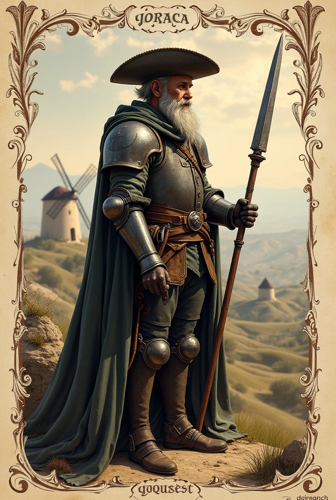 Don Quixote of La Mancha but with beautiful handwriting