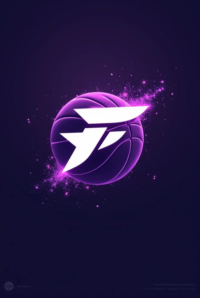 Create a white and purple basketball themed Flux logo