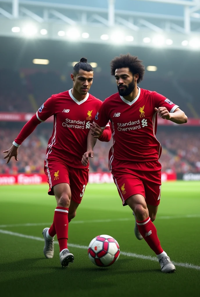Ronaldo and salah in liverpool team