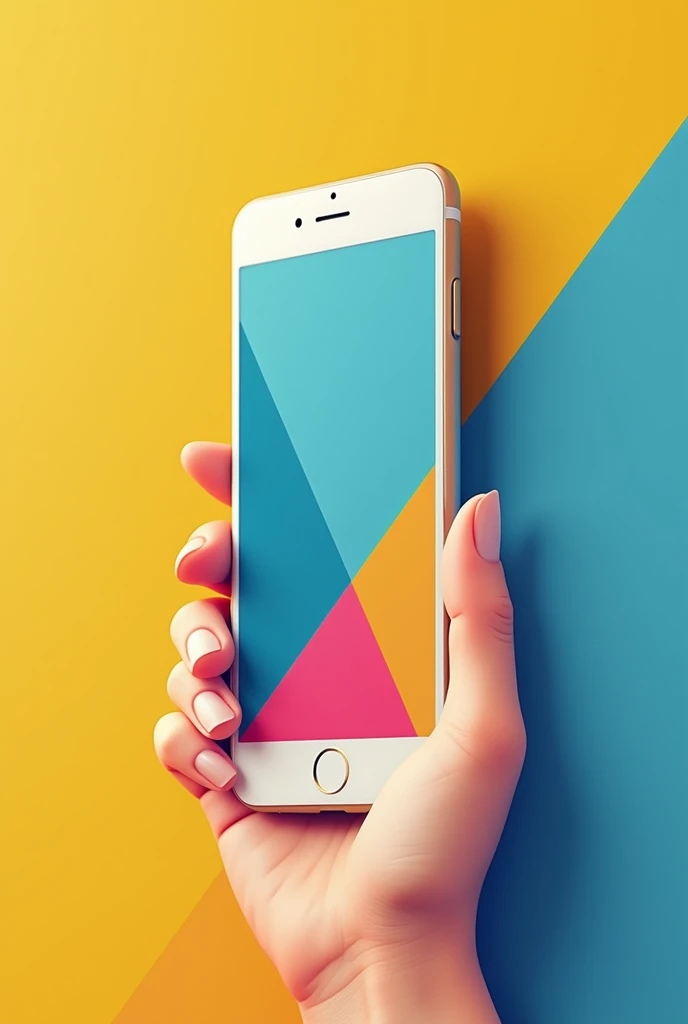 create a logo for a cell phone technical assistance company where the company name is "Apartment Atalaia", the logo must have the colors yellow, doradas, offwhite, blue and pink. and how do I symbolize a realistic cell phone