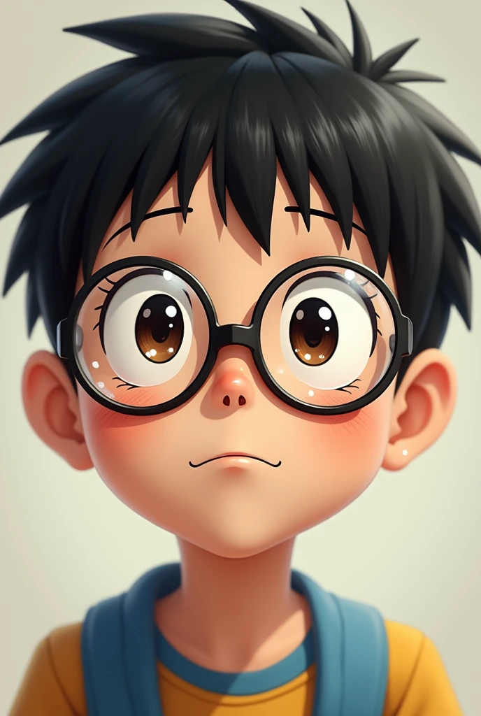 (Pixar 1.23 style) 1 Boy ((upper body front, bust shot)), solo, naughty ???, black hair, sports hair, short hair, polka dot black shirt, sunglasses, angry child, bandong, korean child, street, ((masterpiece, highest quality)), (composite lighting)