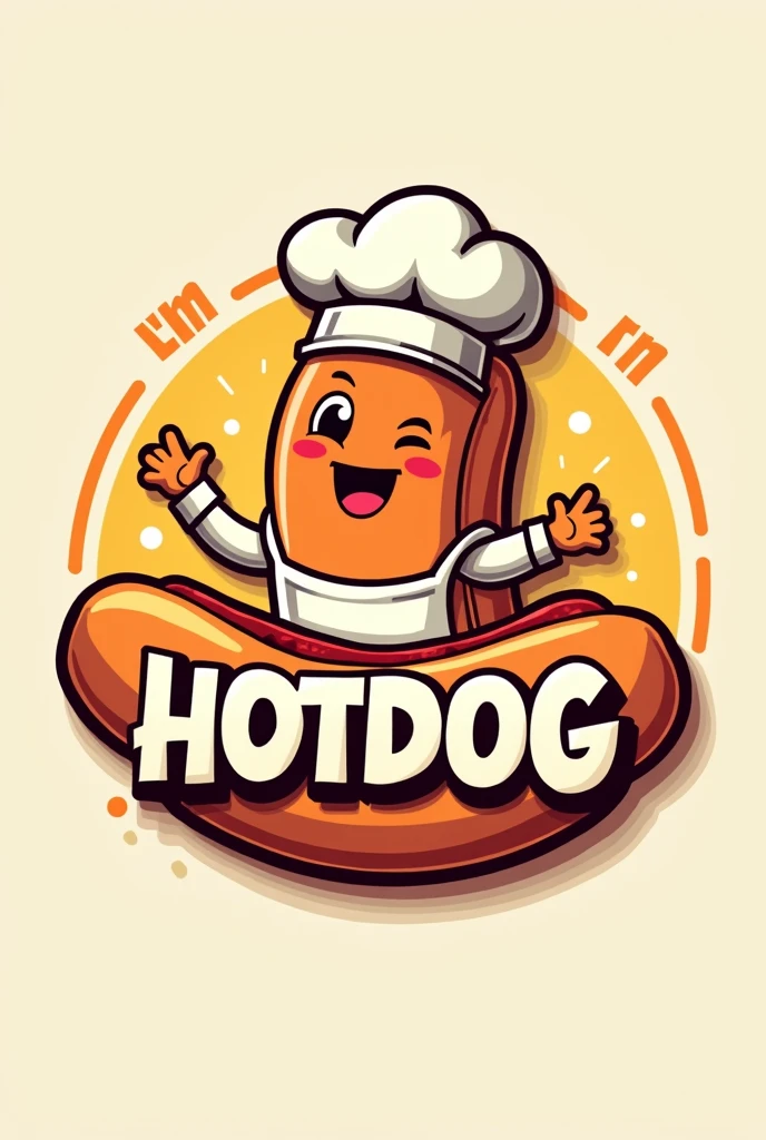 A fun and relaxed logo for a hotdog restaurant