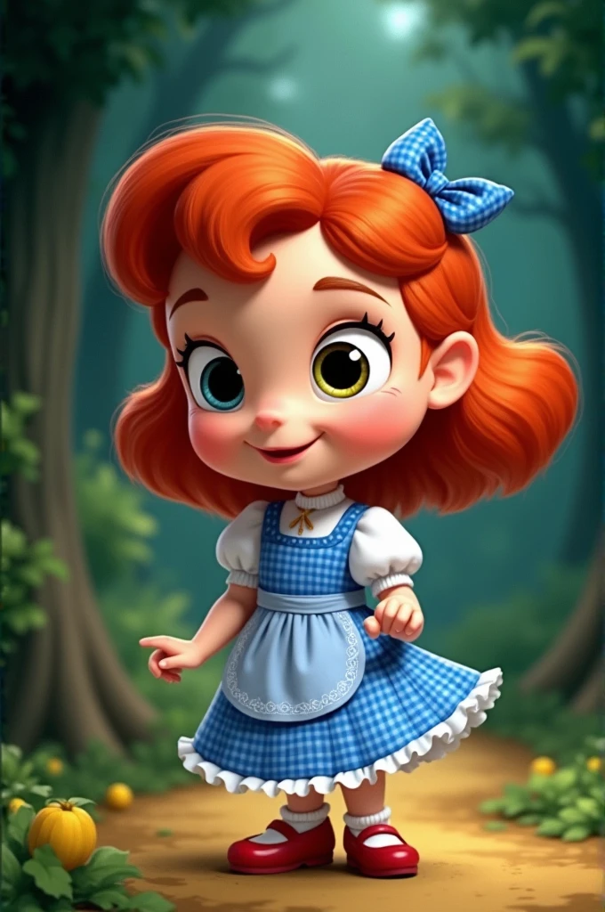 Dorothy confusa de O magico de Oz versao cartoon