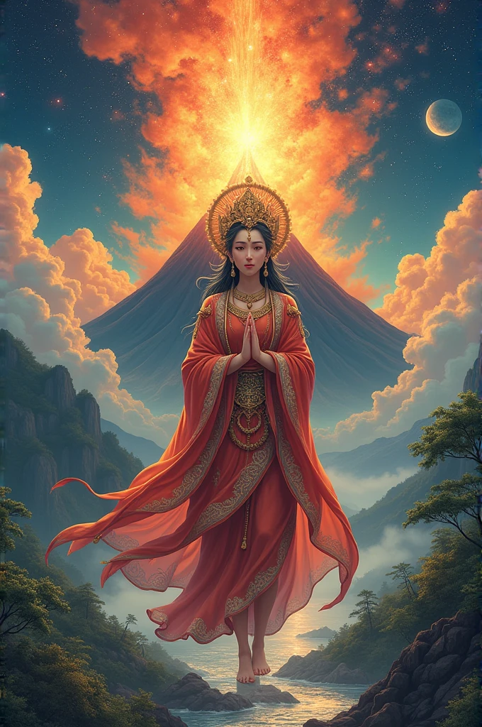 Dakini,buddha, naturey, volcano, universe,アニメ