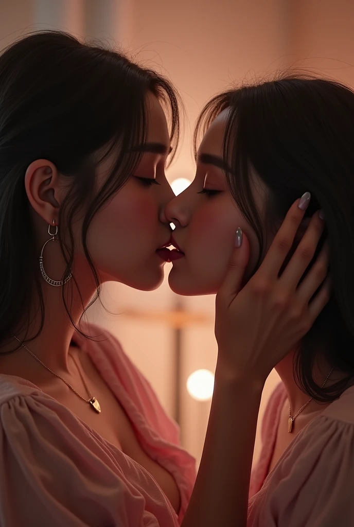Lisa and jisoo kissing