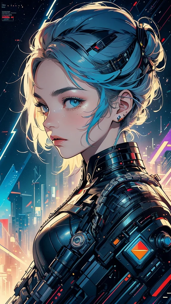 (((masterpiece, highest quality))),(((solo:1.2))),(((1girl:1.2))),32k wallpaper, very detailed, poster, vintage science fiction,(((((geometric cinematic movie poster))))), (bauhaus), shape,(((abstract))),(mid century modern),movie poster,(((((portfolio))))),(((((Close-up))))),(((((bust up))))),((((more various angle)))),(((highlight))),Vast landscape,((((heterochromia)))),(((complete. detailed face))),(((Extremely talented))),(((most complecated machine))),Colorful color scheme