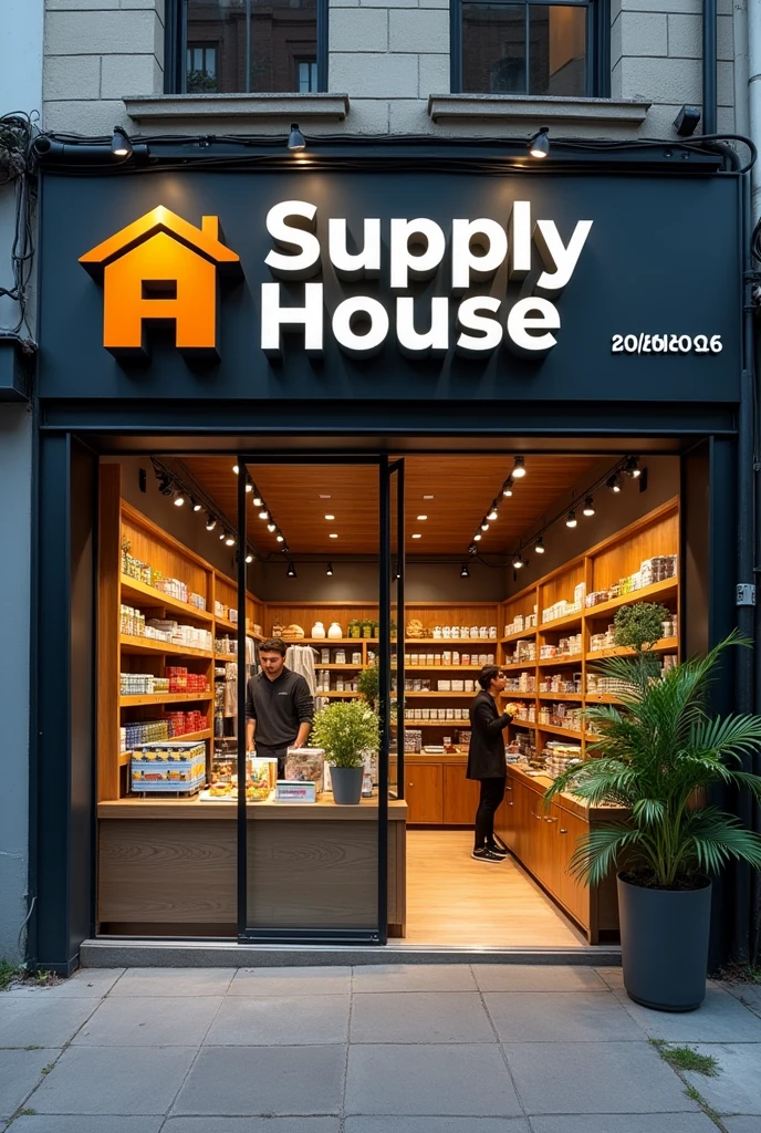 Make a Supplement store called supply house with the date 20/06/2006 with a vitamin house