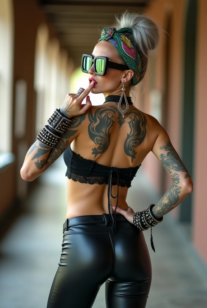 (8k, ARTISTIC photography, best quality, masterpiece: 1.2) close up, full color painting of a crouching cyberpunk girl, sunglasses, high heel shoes, perfect hourglass figure, (((Graffiti art) (by Carne Griffiths))), dark grey wall background, insane details, intricate details, hyperdetailed, soft cinematic light, dim colors, exposure blend, hdr, front, Watercolor, trending on artstation, sharp focus, studio photo, intricate details, highly detailed, by greg rutkowski