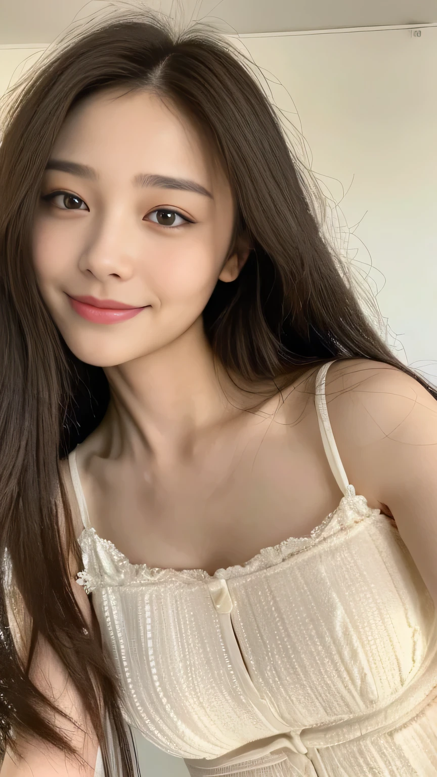 seed:2020674263.((close-up:1.2)).((Full body angle:)).((Highest quality, 8k, masterpiece:1.3)), ((from below:1.1)).concentrated:1.2, Perfect body beauty:1.4, Hips:1.2, ((Delicate Hair)), (Colorful waist cinematographed dress :1.1) , ((Highest quality、8k、masterpiece:1.3))、1A soft smile、Esbian all over body、Slim face、Big Boobs、Beautiful woman、(Dark Brown Hair)、Long Hair、1.1、Flickering Valley、Detailed eyes、double eyelid、Blurred Background、超Slim face、Smile、Looking down、stroll、