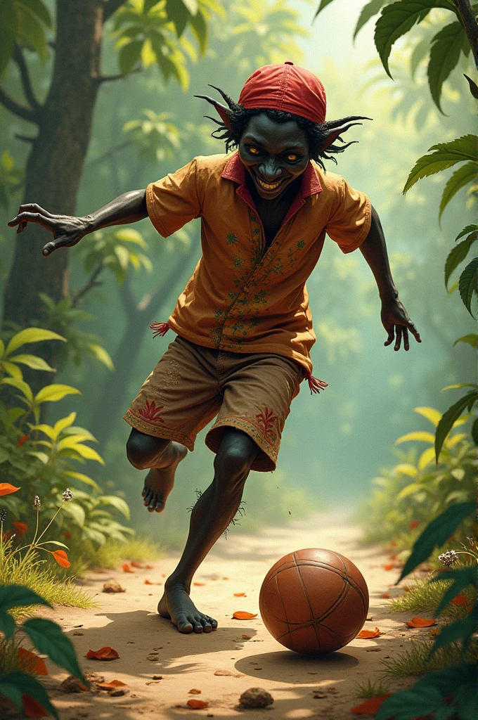 Saci perere playing ball