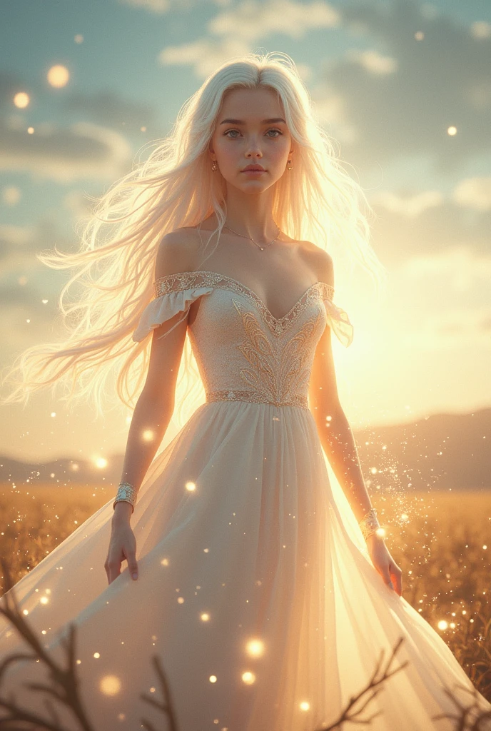 a white-haired princess with the power to control light