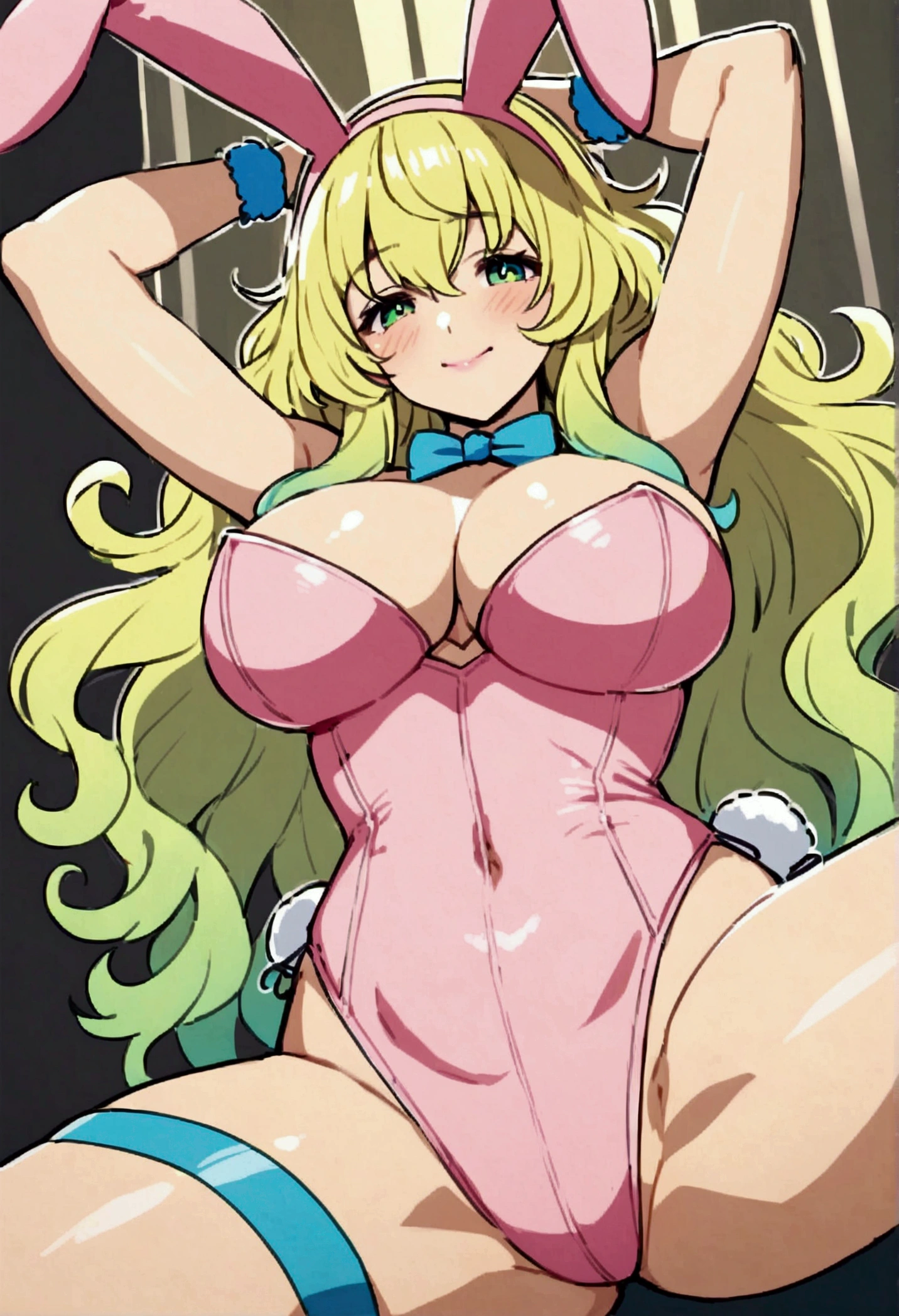 Lucoa wearing a sexy bunny outfit 