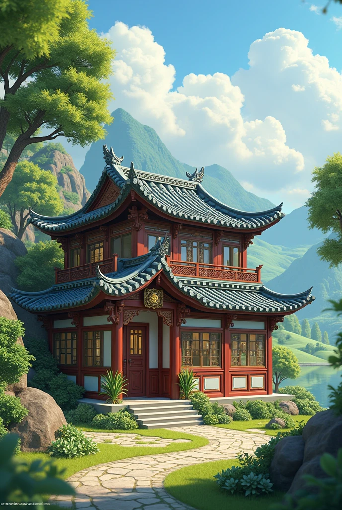 Crie uma imagem do jogo perfect world, with the home perfect world pro VERY detailed and realistic