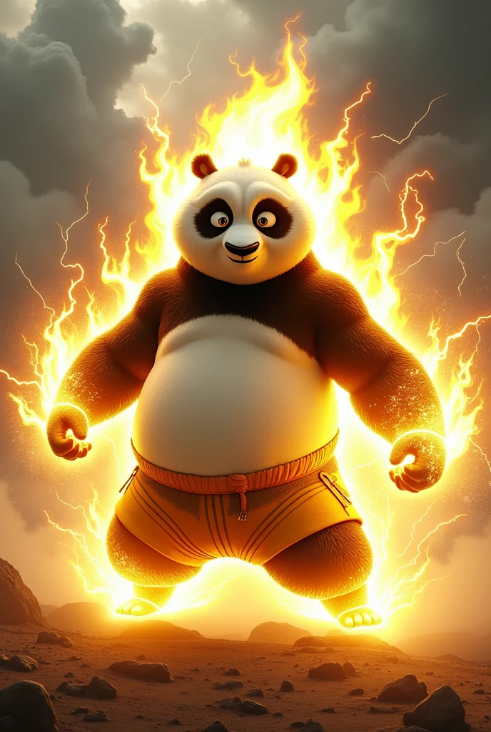Poo de kunfu panda en super sayayin fase 2
