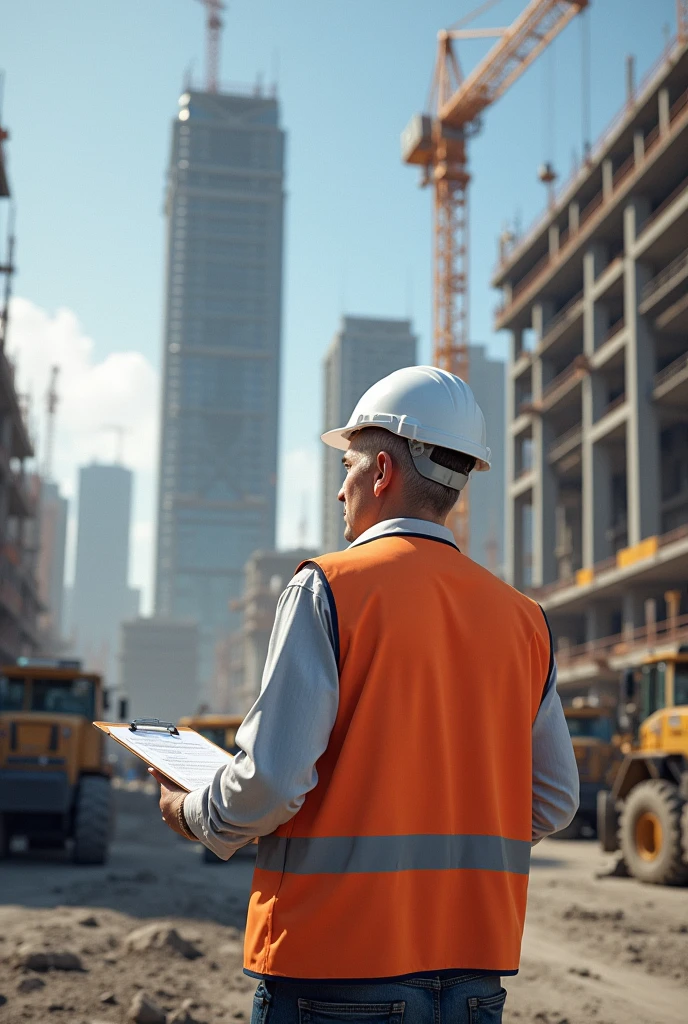 civil engineer with white helmet blonde