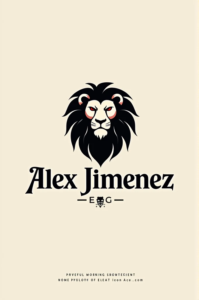 Create an Alex Jimenez logo with a lion 
