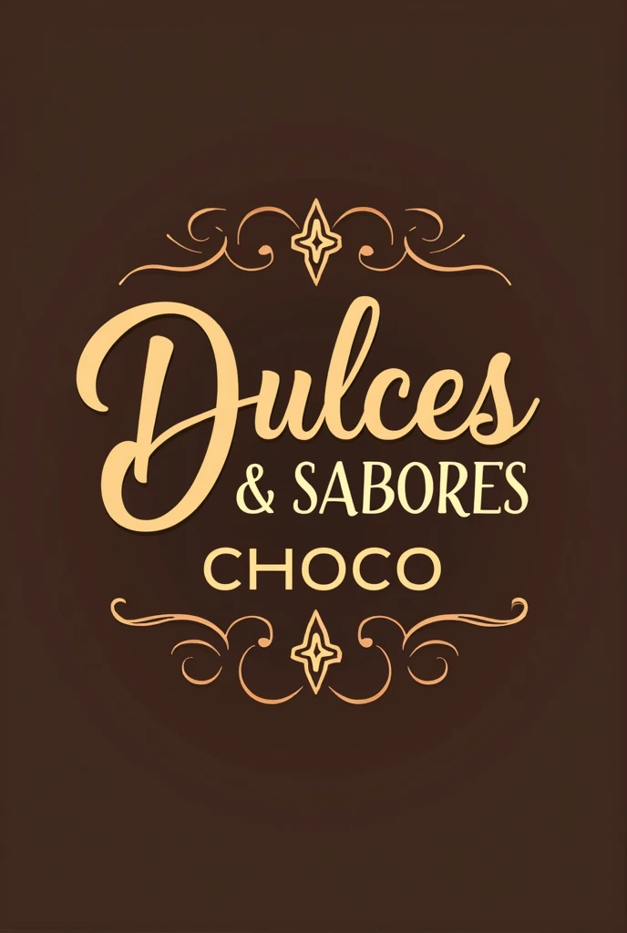 Logos for sweets and desserts business with the words Dulces & Sabores Choco