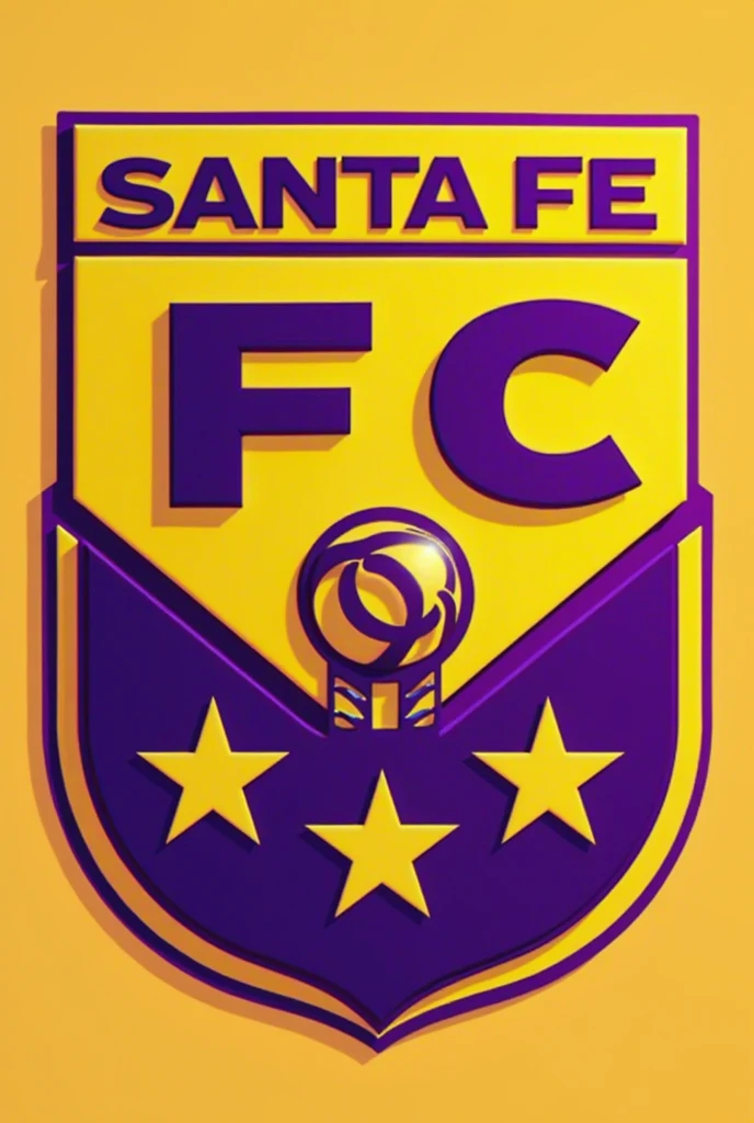 I want an image with the name Santa Fe FC in yellow and purple colors
