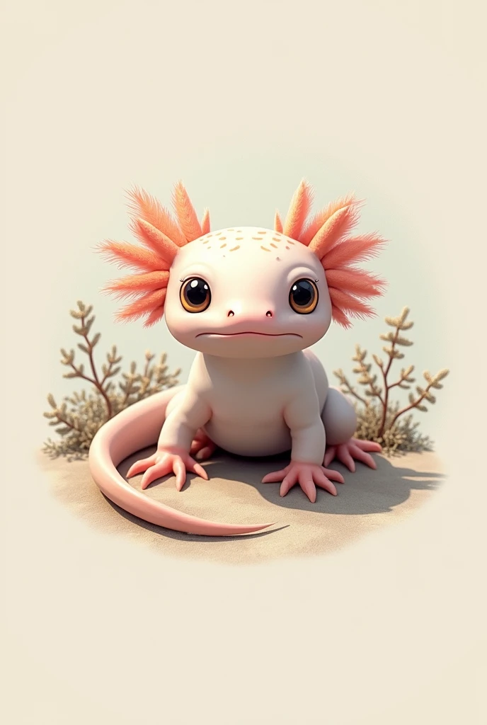 (photorealism:1.2), a logo for a brand, the pet is an axolotl