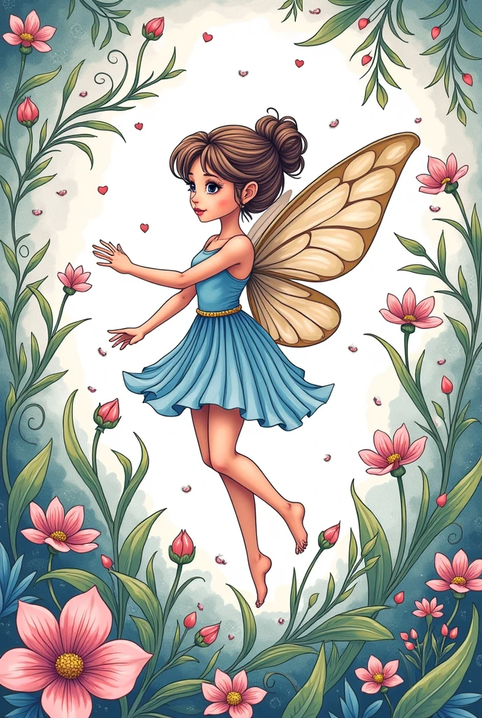 I need a coloring page of a fairy