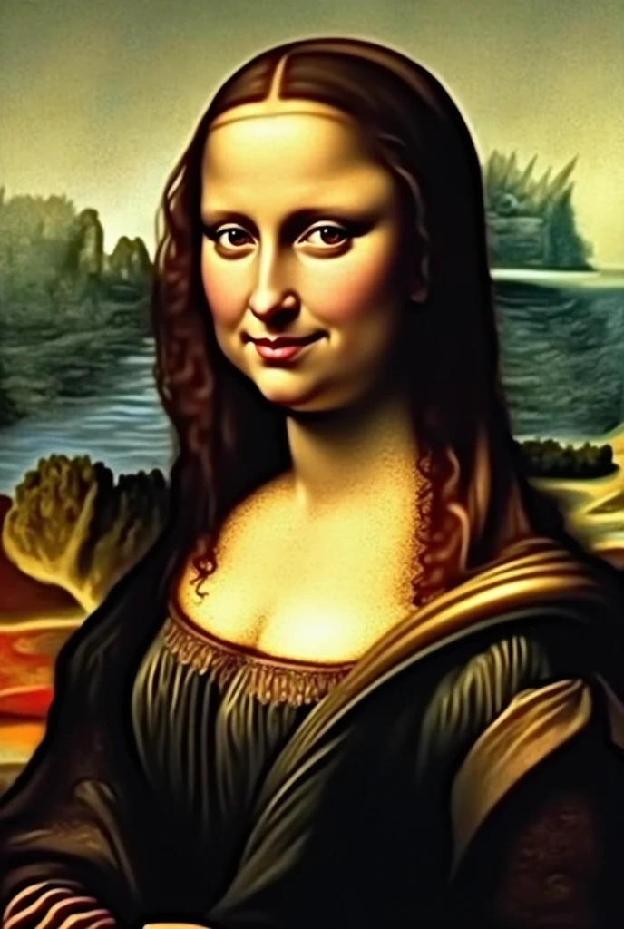 Da Vinci&#39;s Mona Lisa in an application of botulinum toxin Making expressions like an angry face, smiling hard to show crow&#39;s feet wrinkles, scared face to show forehead wrinkles ...