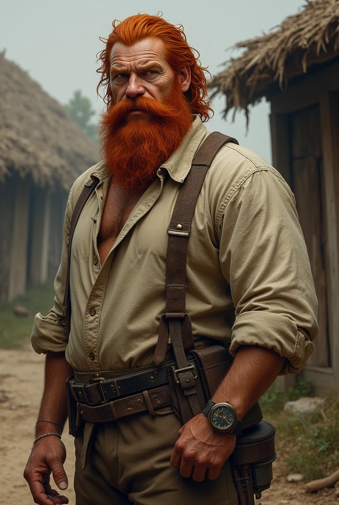 adult man, red beards and hair, Peasant