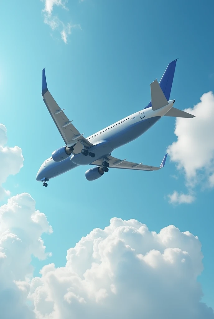 Boeing 737 plane flying upside down