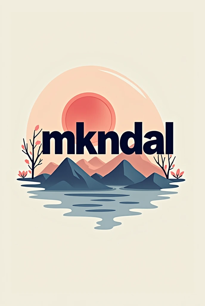 make a podcast logo with the name "MKNDAL" very detailed 