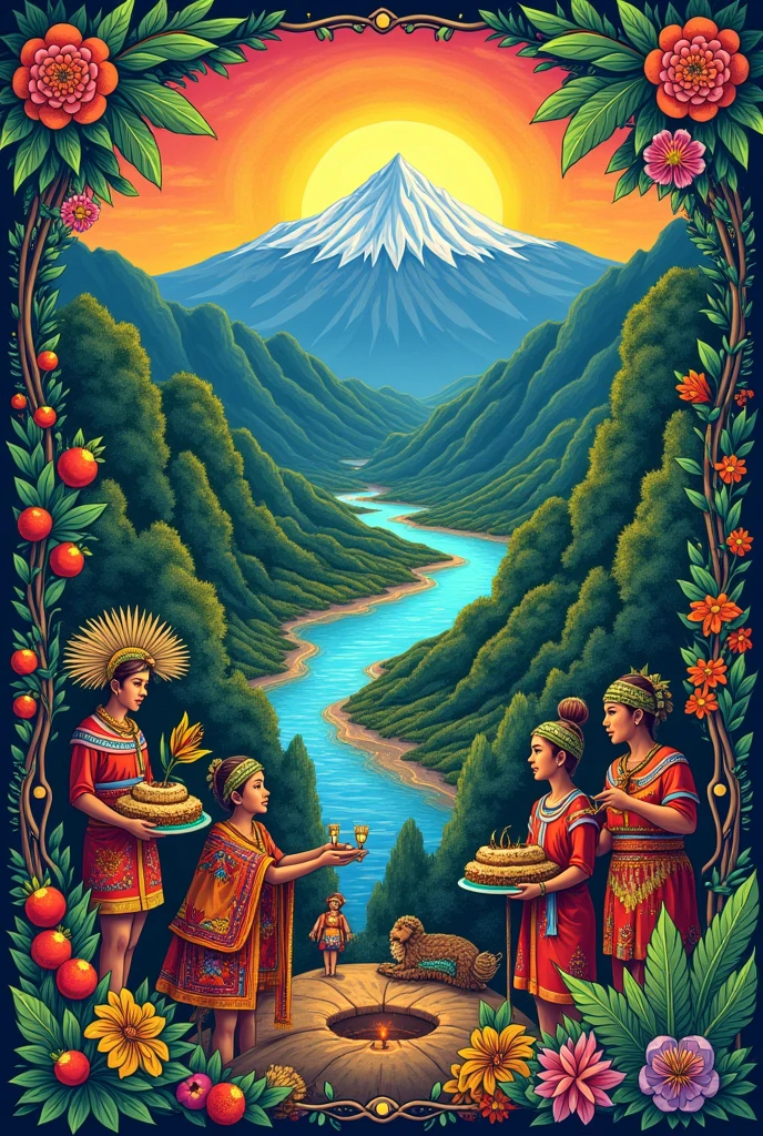 Make a cover (by hand) based on the topic to be discussed in the Second Period - Ecuadorian Folklore - Cultural Manifestations of Ecuador (Coast, mountains and east )