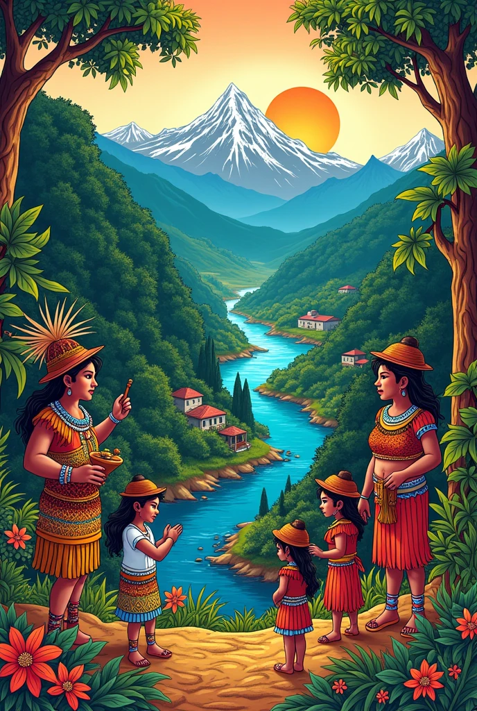 Make a cover (by hand) based on the topic to be discussed in the Second Period - Ecuadorian Folklore - Cultural Manifestations of Ecuador (Coast, mountains and east )