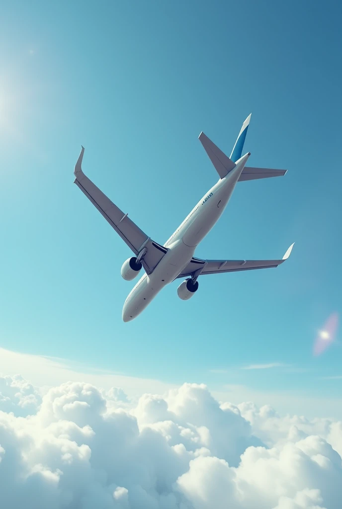 Boeing 737 plane flying upside down