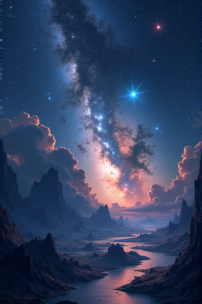 Space View, beautiful and bright stars, a living and expressive space, Make a work of art