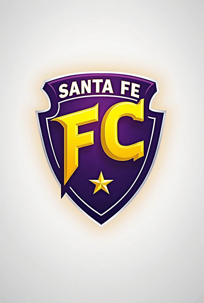 I want an image with the name Santa Fe FC in yellow and purple colors for the football team