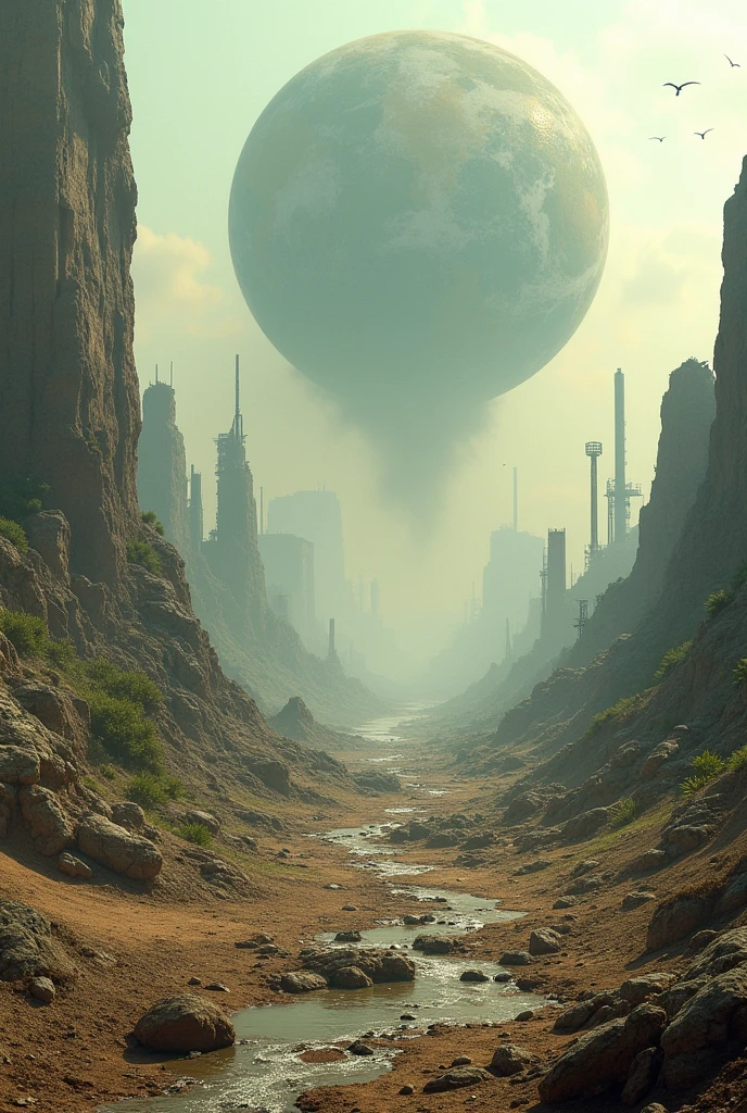 planet earth in ruins due to lack of human care