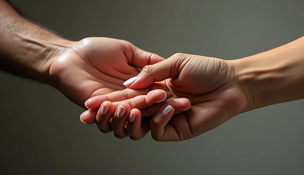 (photorealism:1.2),a pair of hands, man and woman in a close-up, ultra realistic, well lit, UHR detailed image