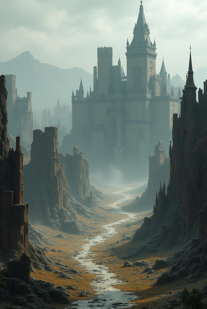 Make an RPG map of an abandoned and destroyed kingdom