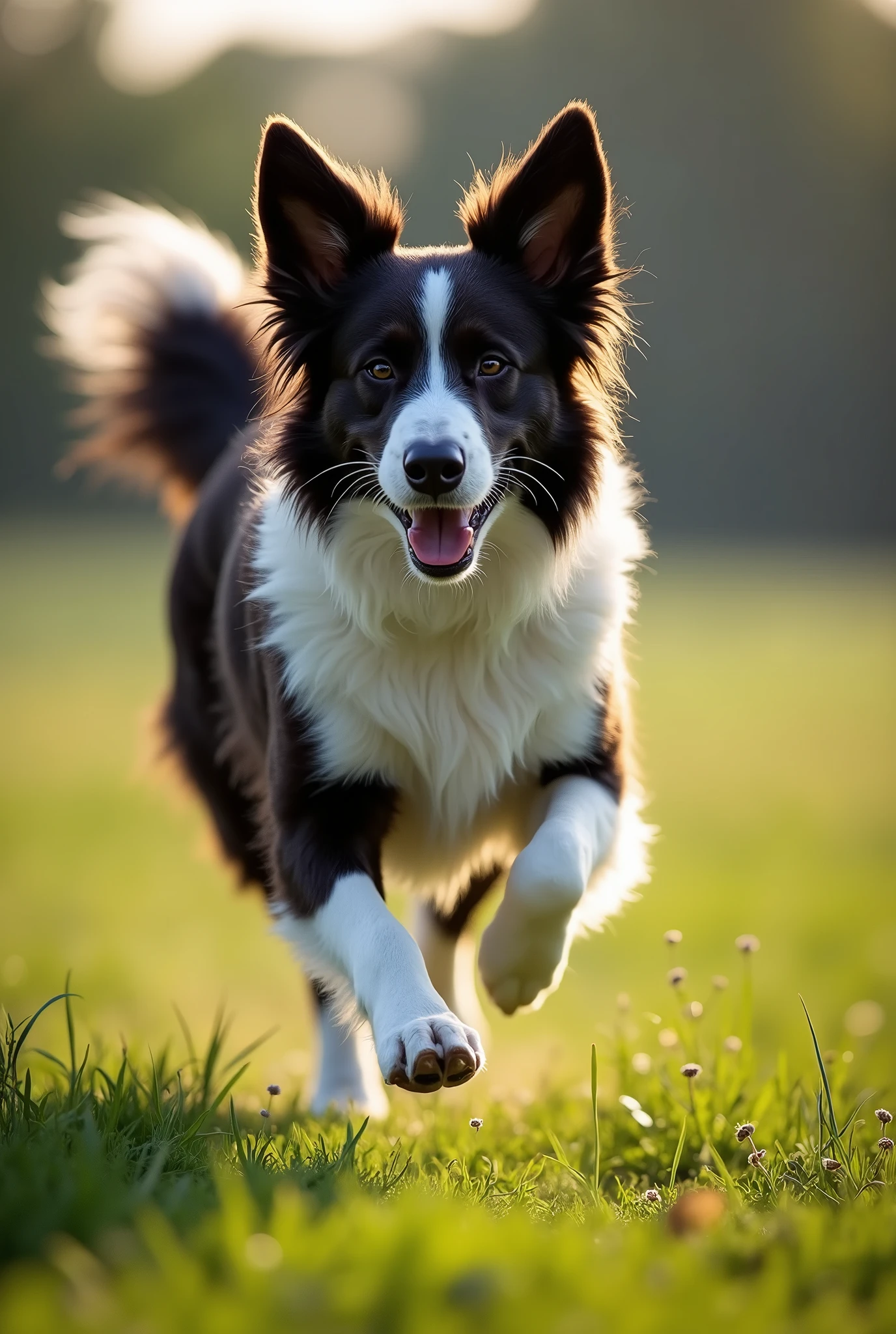 Cover of An article about: dog, border collie, running, free, living, farm, cafe, green, plantation, hair in the wind