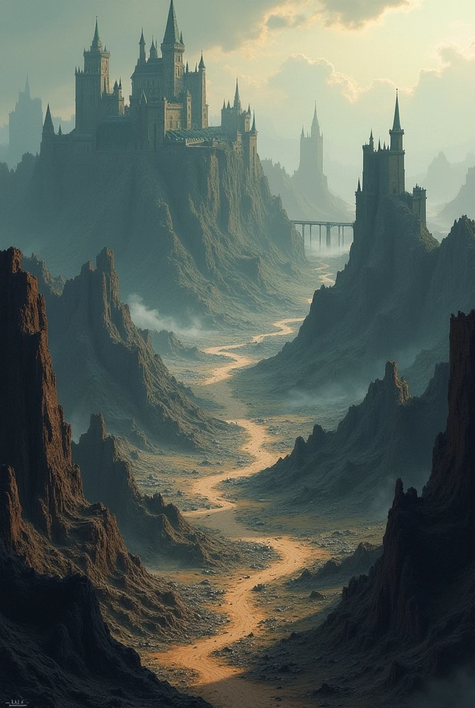 Make an RPG map of a destroyed kingdom