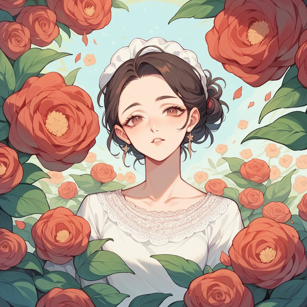 red floral background with cleanser bottle in front
