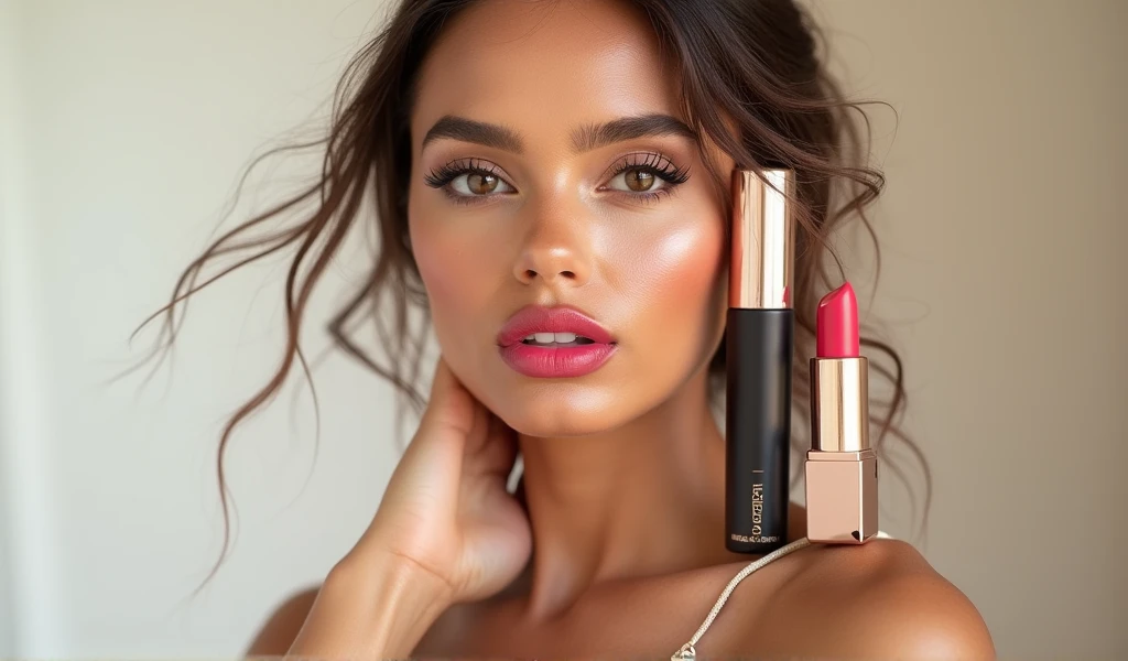 woman mouth makeup model with Hero Beauty store name