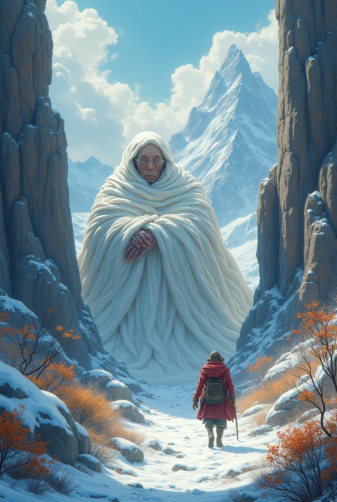 the story "The day winter fell asleep" describes a world in which winter, For some reason, did not arrive on time, causing the seasons to become disordered. Here are some ideas for images that could accompany the story.:

1. **Winter sleeping deeply**: A representation of winter as a sleeping figure, perhaps with features of an old man, wrapped in blankets of snow, sleeping between snowy mountains.

2. **Disordered nature**: Trees that begin to bloom prematurely, Spring flowers that appear while the snow still covers the ground, confused animals, like bears that wake up from hibernation before their time.

3. **Main characters**: Some children or a group of animals who realize the problem and decide "wake up" to winter, showing their worried and then determined expressions.

4. **Journey to meet winter**: The characters traveling through winter landscapes, maybe climbing mountains or crossing snow-covered forests, looking for the cave or the home where winter is asleep.

5. **El wake up del invierno**: Una escena donde los personajes finalmente logran wake up to winter, showing how it starts to snow and the air gets colder.

6. **Return of the natural order**: The final image could show the world restored to its natural order, With the arrival of winter bringing the peace and tranquility that is expected of this season, with all the natural elements in harmony.

These images can help you visually illustrate the story. If you need specific or more detailed images, I can generate one for you.